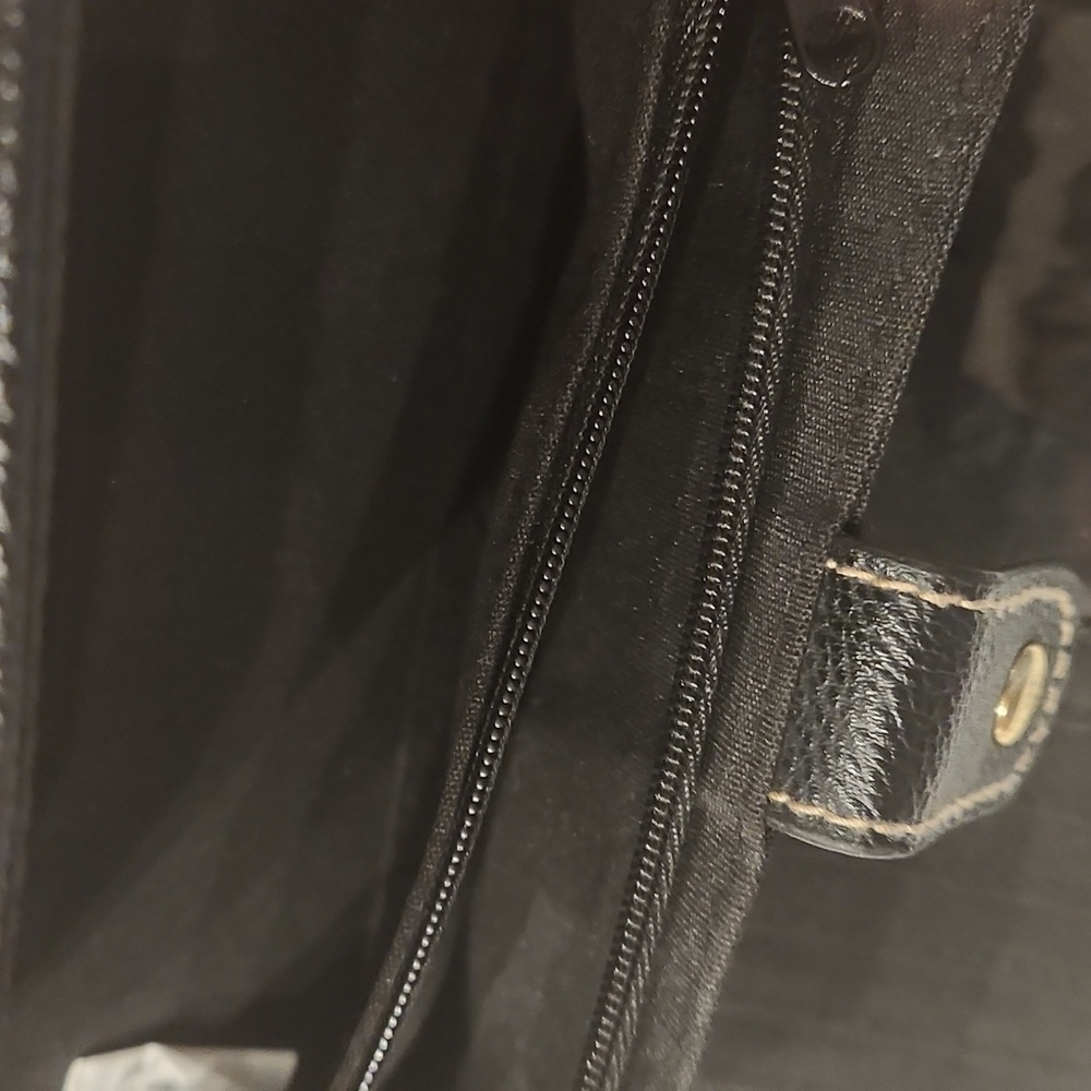 New Never Been Used No Tag Black Wallet with Gold Accent & Tortoise Shell Clasp - Picture 6 of 11